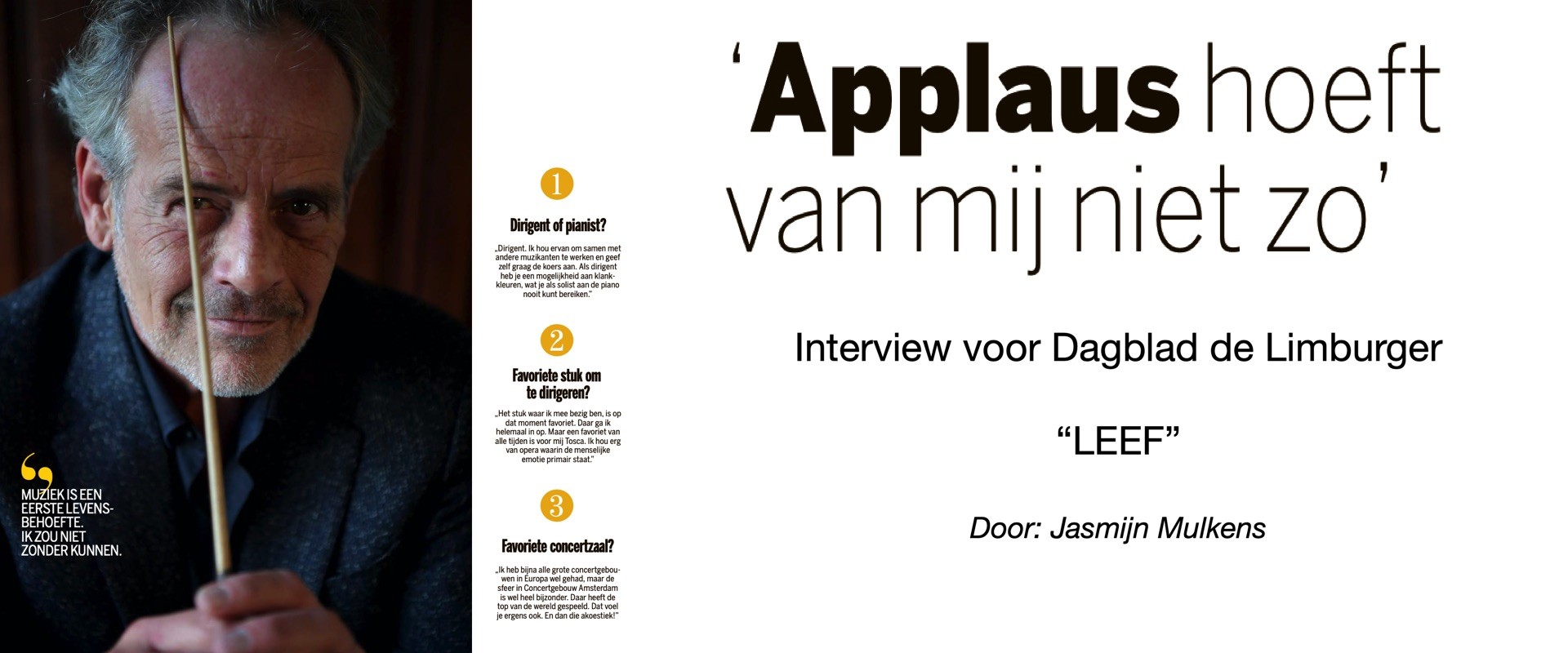 Raymond Janssen interview Dagblad de Limburger 