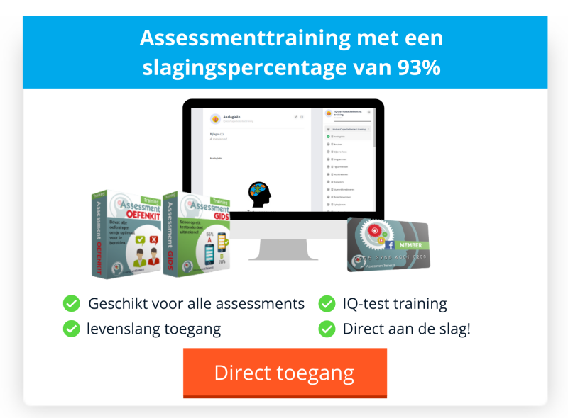 een banner voor de artikelen over de capaciteitentest training