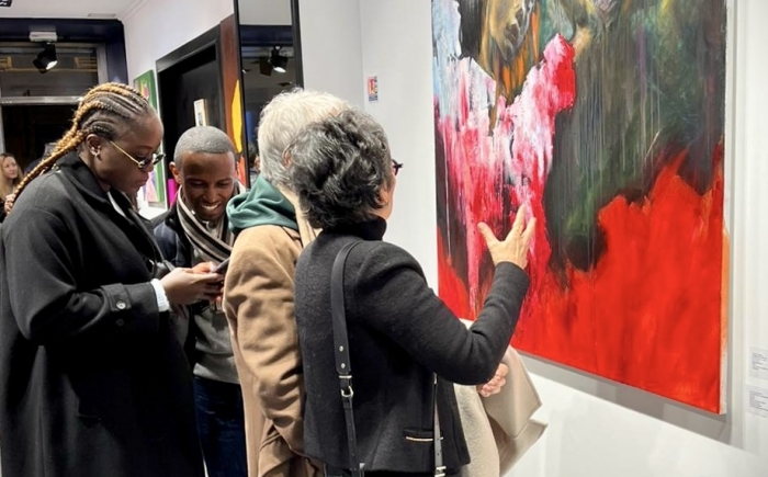 Carlotta Adriaansz at exhibiotion at Le Marais, Paris Whispers of Wionders