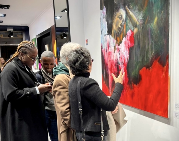 Carlotta Adriaansz at exhibiotion at Le Marais, Paris Whispers of Wionders