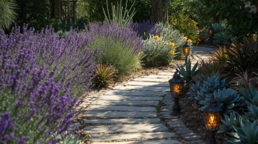 mediterane-tuin-met-een-pad-vetplanten-lavendel-