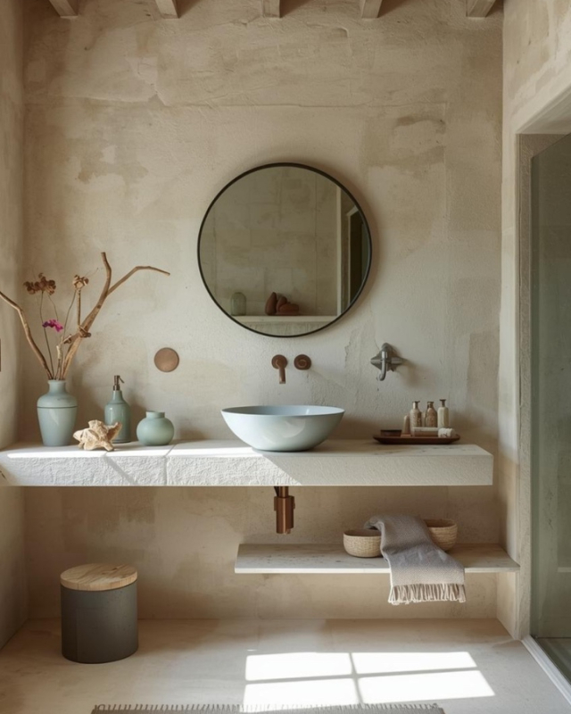 Mediterrrane rustieke badkamer