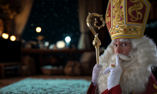 Sinterklaas tijdens feestelijke intocht gemeente Vlaams Brabant