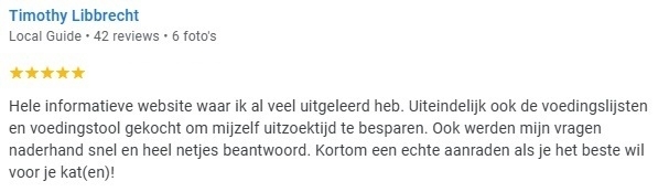 Timothy Libbrecht - review voerlijsten