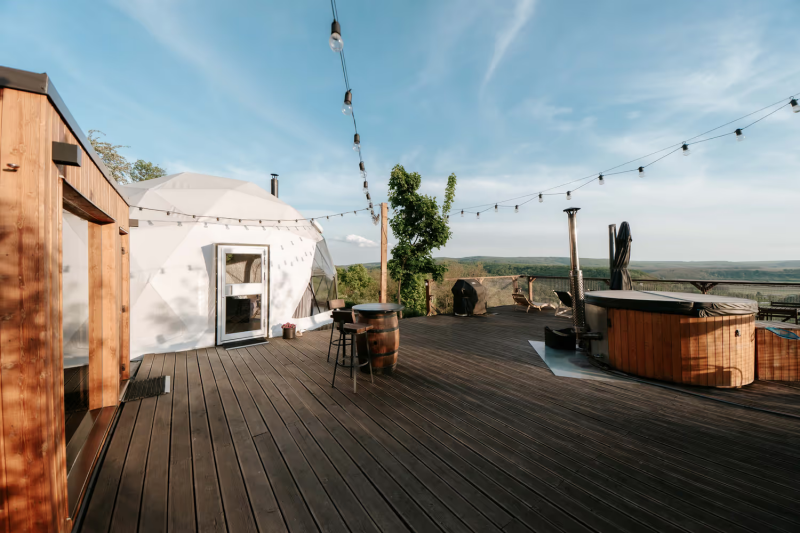 Luxus-Glamping mit Kindern in Tschechien