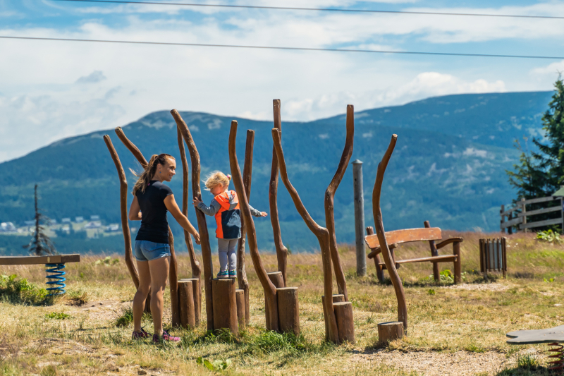Spielplatz Meďánek am Medvědín