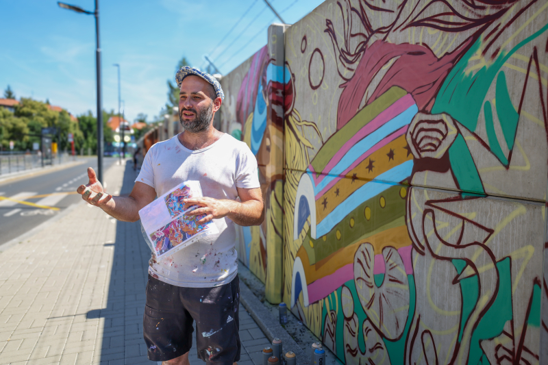Mural Ruzyně in Prag