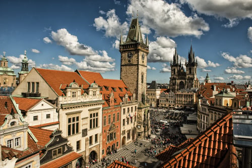 Oude stadsplein Praag