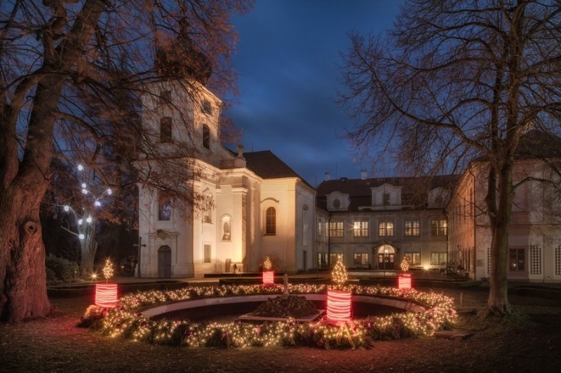 Kasteel Loucen tijdens kerst
