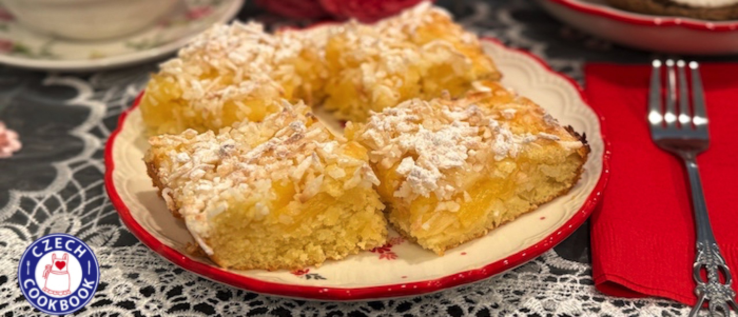 Zomerse kokos-ananascake uit Tsjechië