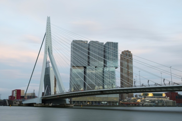 Erasmusbrug across the Nieuwe Maas distributory in Rotterdam