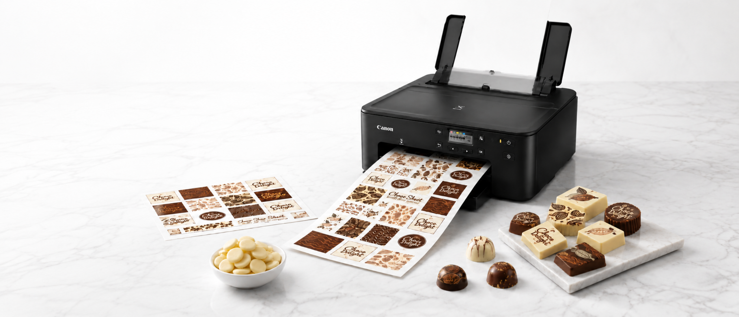 Canon TS705 foodprinter voor chocolade en Choco Sheets