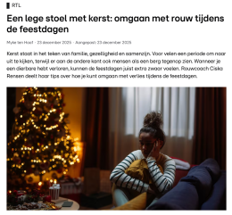 artikel waar rouwcoach ciska rensen aan meegewerkt heeft