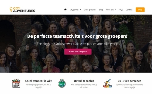 Affiliate landingspagina City Adventures ster