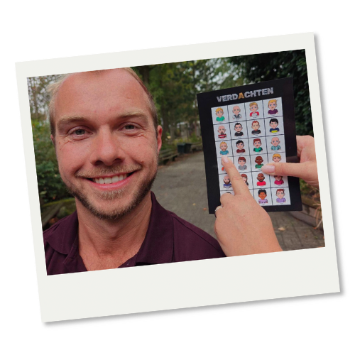 Sherlock detectivegame met het bedrijf Detective bedrijfsuitje