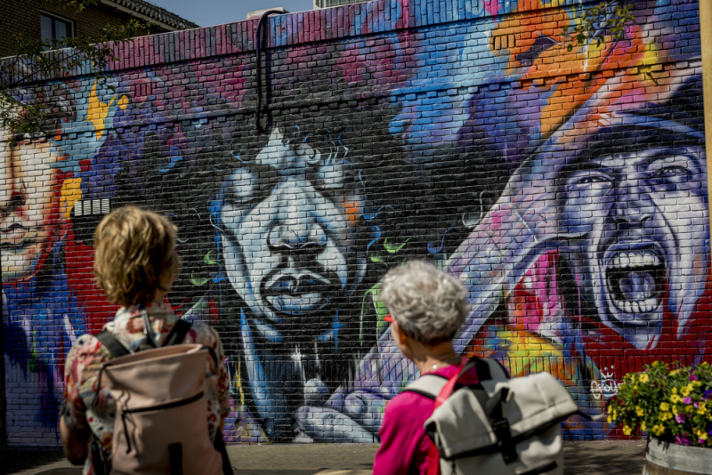 Street art route door Enschede