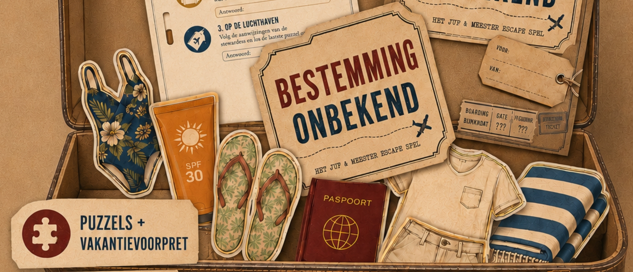 Bestemming Onbekend origineel escape spel voor juf of meester