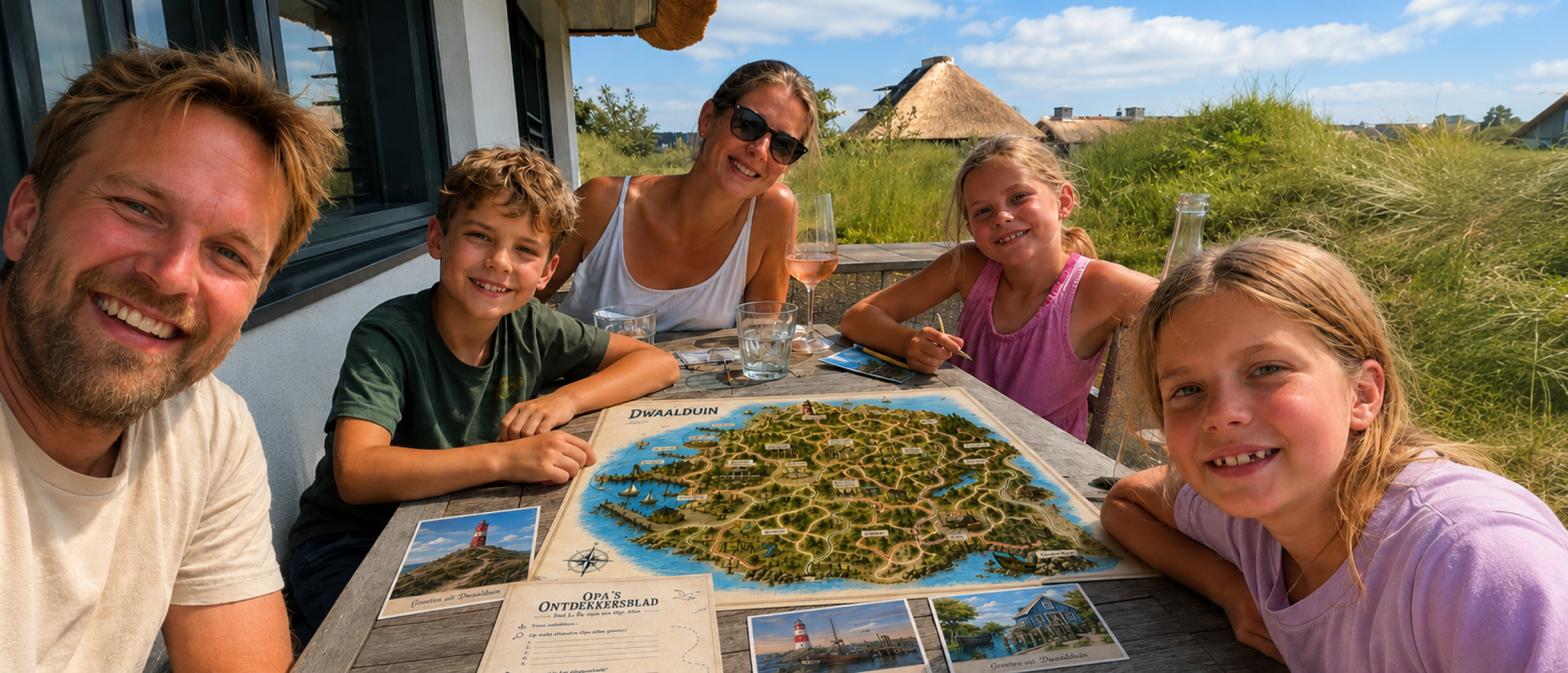 escape spel gezin op vakantie