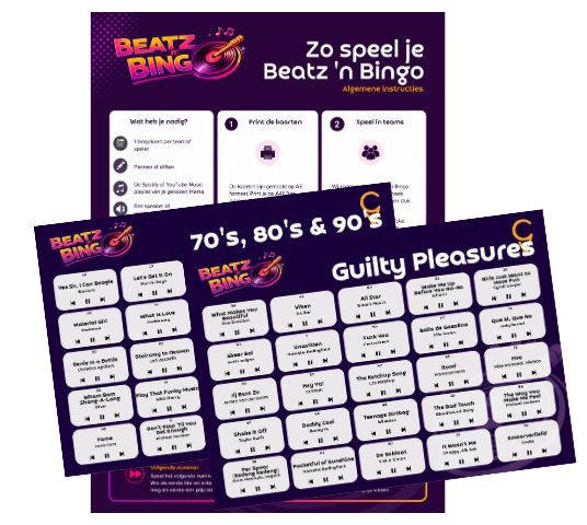 Muziekbingo zonder voorbereiding Hoe speel je een muziekbingo