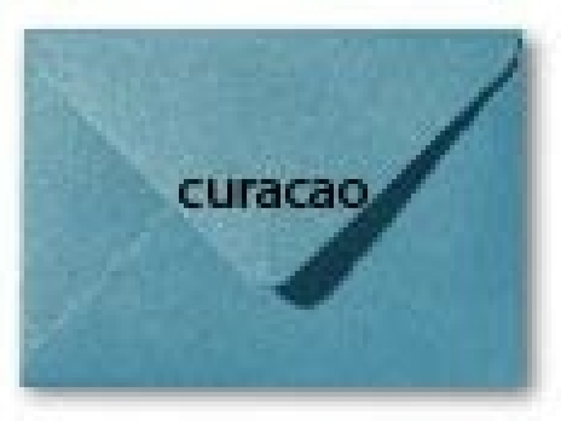 envelop metallic blue curacao