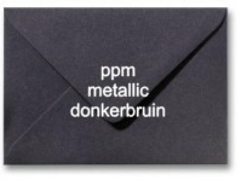 envelop metallic donkerbruin