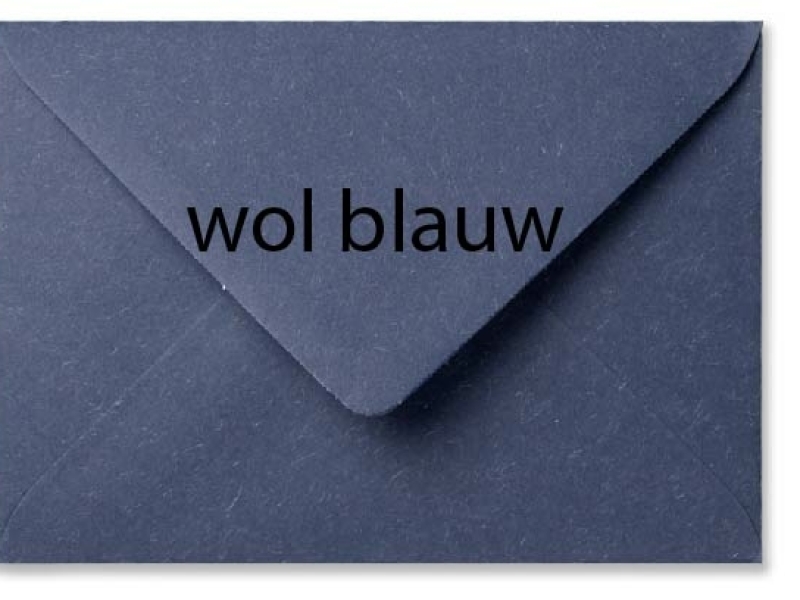 envelop fabric wol blauw