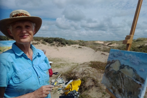 Anneke Dekkers in de duinen van Castricum