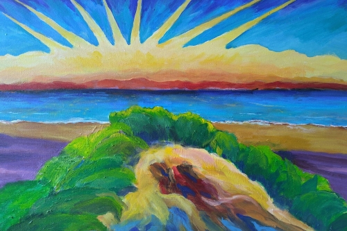 Anneke Dekkers Texel Duin expressionistisch