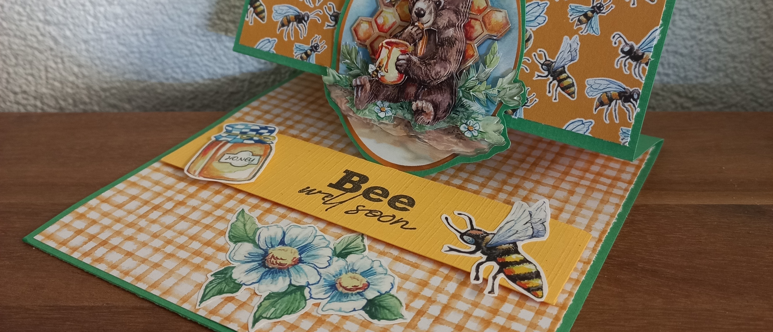 3D Easelkaart Bee Honey