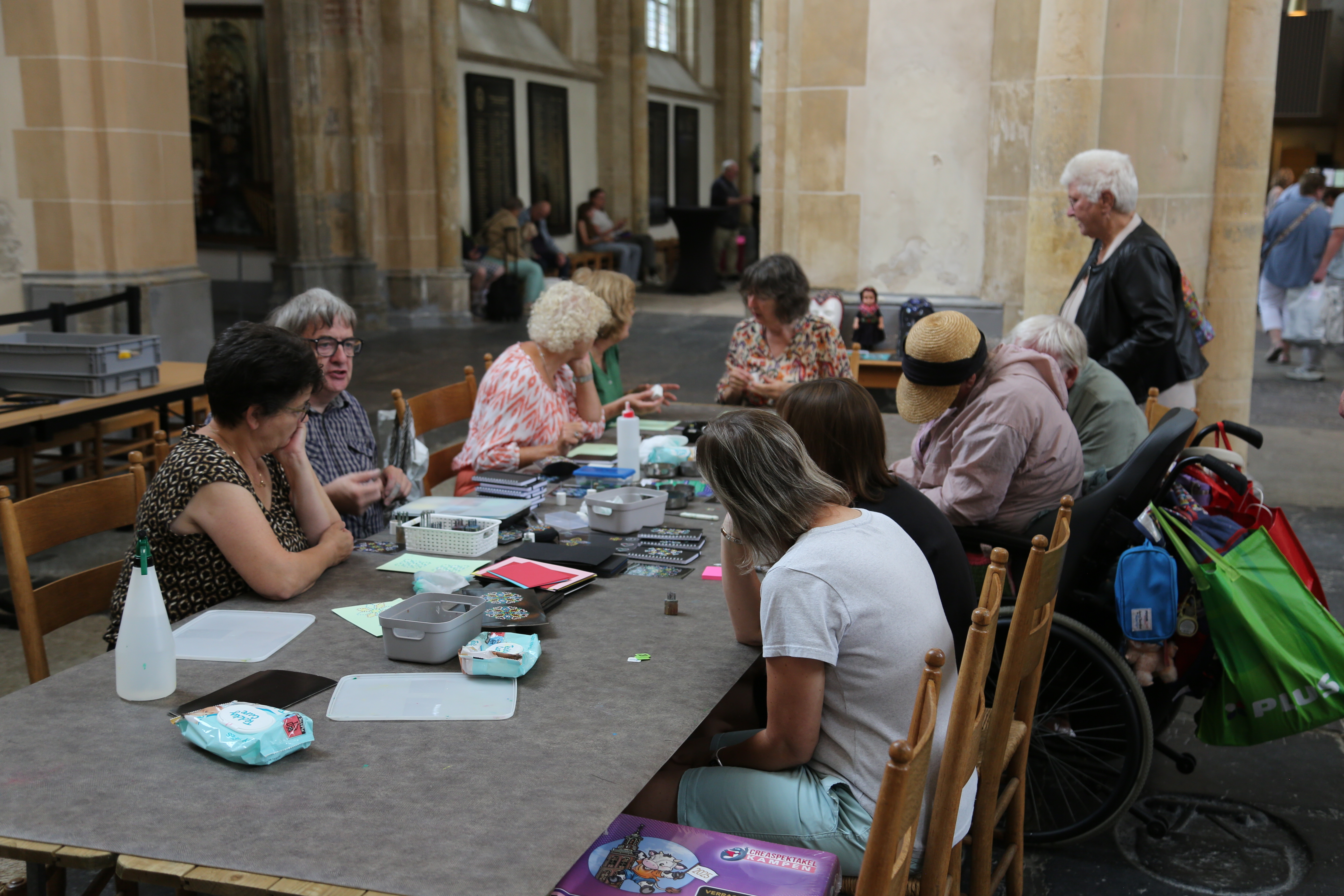 Workshop met bezoekers in de Bovenkerk