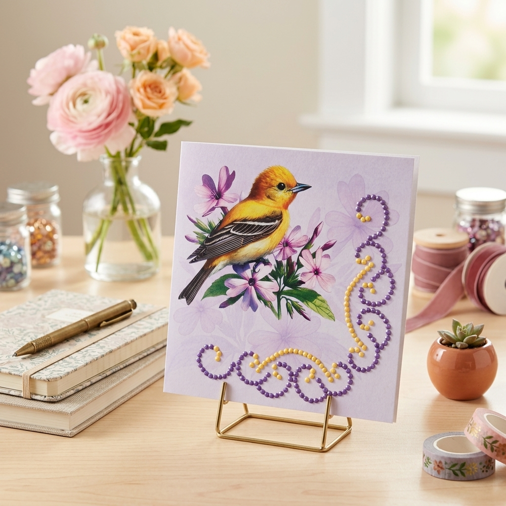 Diamond Painting kaart workshop met Rie Kuipers tijdens Creaspektakel Kampen
