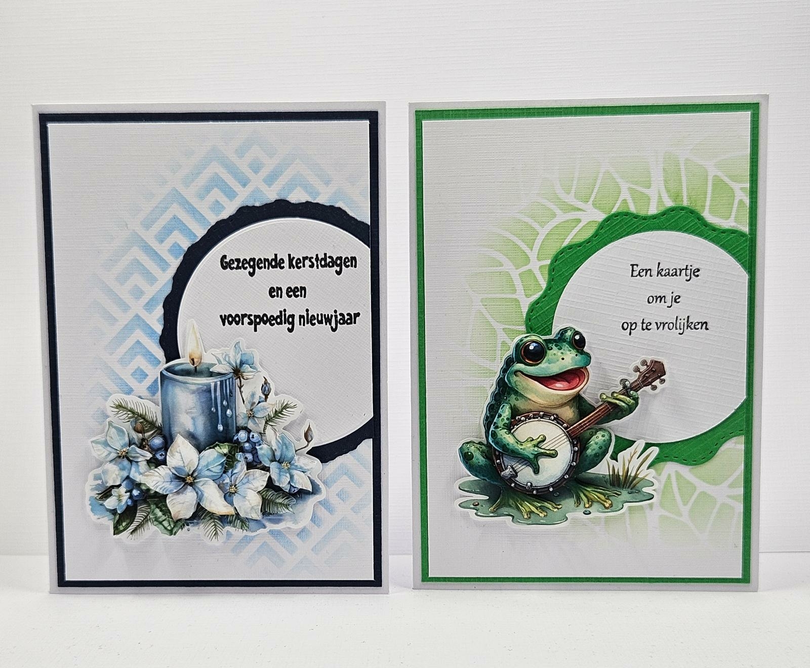 Clean en Simple kaart gemaakt tijdens Creaspektakel
