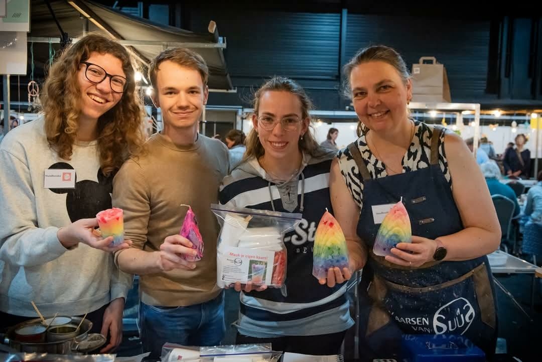 Voorbeelden mozaïek theelichtjes workshop