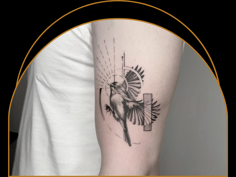 fine line tattoo vogel