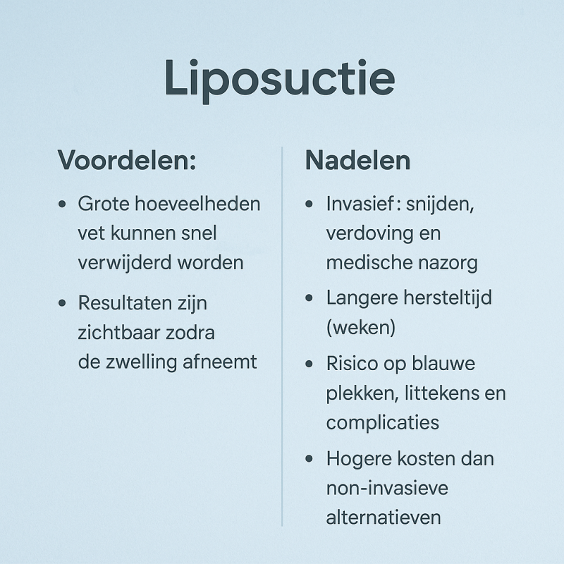 liposuctie buik voordelen en nadelen
