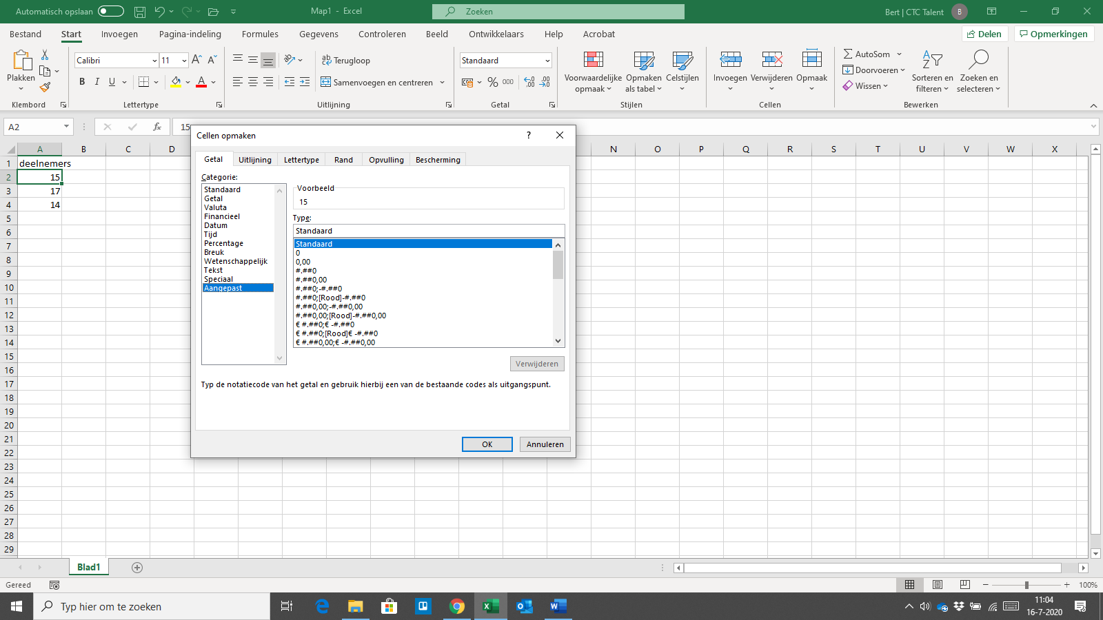 Aangepaste getalnotatie in Excel