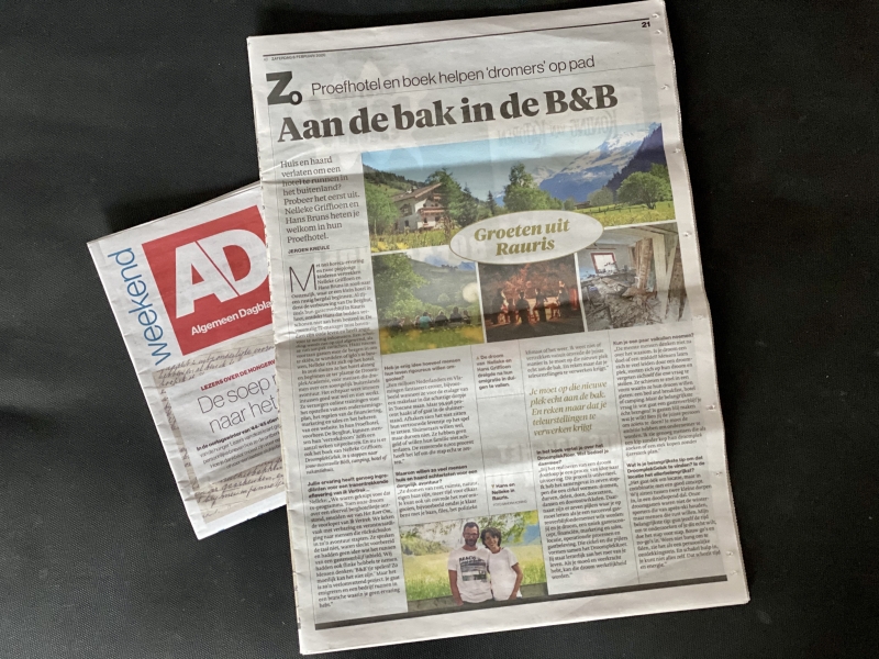 algemeen-dagblad-droomplekgeluk-droomplekacademie-hans-en-nel-proefhotel-rauris-oostenrijk