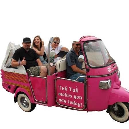 de roze tuktuk van texel