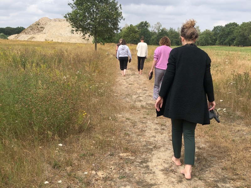 blote voeten wandeling Roosendaal