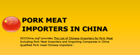 pork meat importers in China