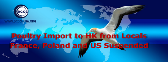 Poultry import to HK from locals France, Poland and US suspended