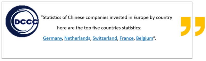 Statistics of Chinese investments in Europe update 2023