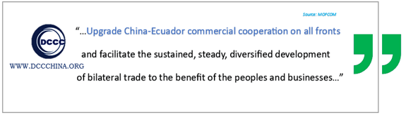 Upgrade China-Ecuador commercial cooperation on all fronts