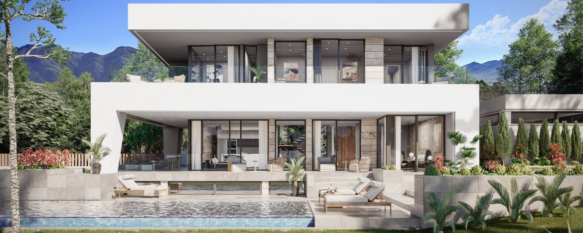 Neue moderne Villa zu verkaufen in La Cala de Mijas mit Meerblick