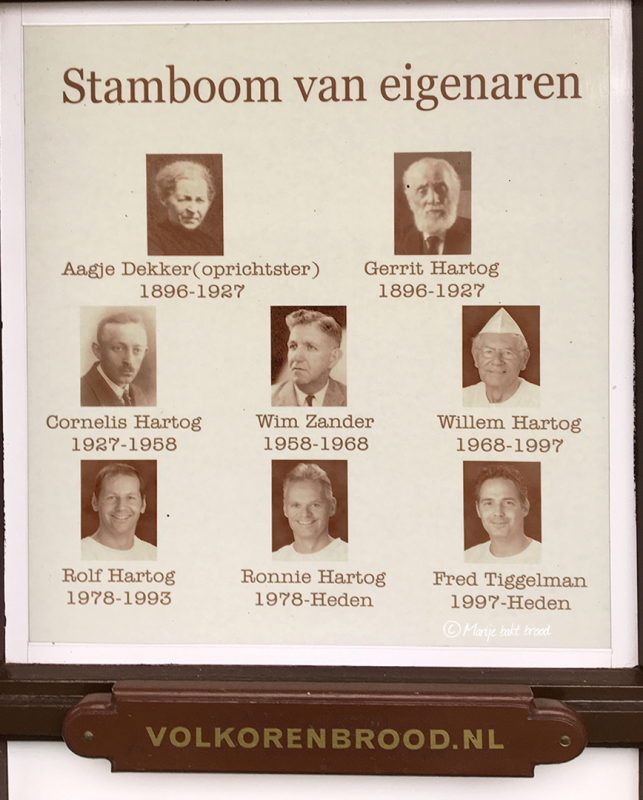 Volkoren bakles, Hartog volkoren - stamboom eigenaren - Marije Bakt Brood