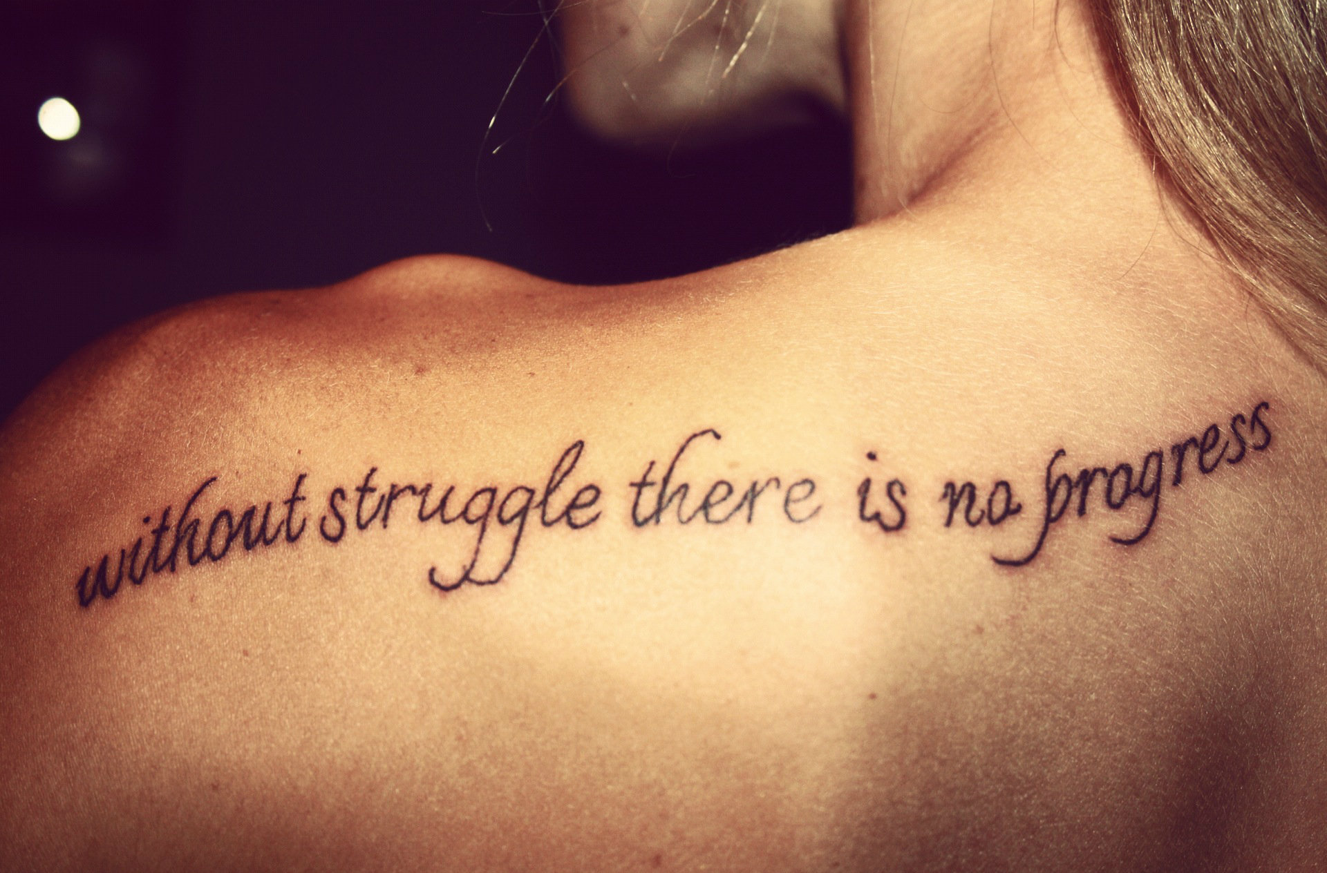 Without struggle, there is no progress!