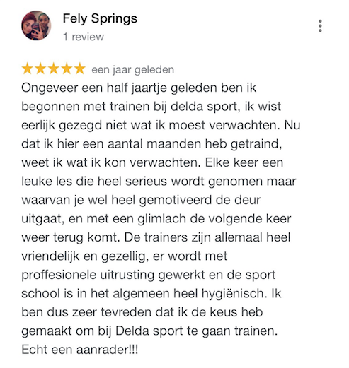 Google review kickboksen Amsterdam