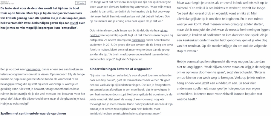 deminimaliseercoach.nl in de media