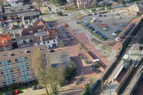 Bilthoven station en huizen