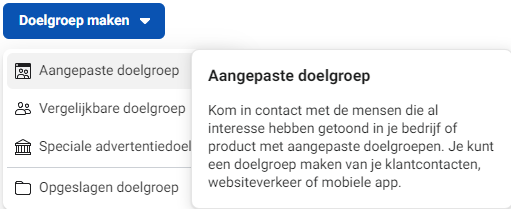 Doelgroep maken Doelgroep maken voorbeeld
